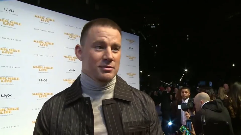 Channing Tatum on the red carpet at the Magic Mike Live Berlin premiere
