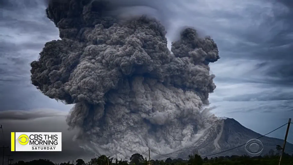 Industrial carbon capture imagery in a CBS Mornings report